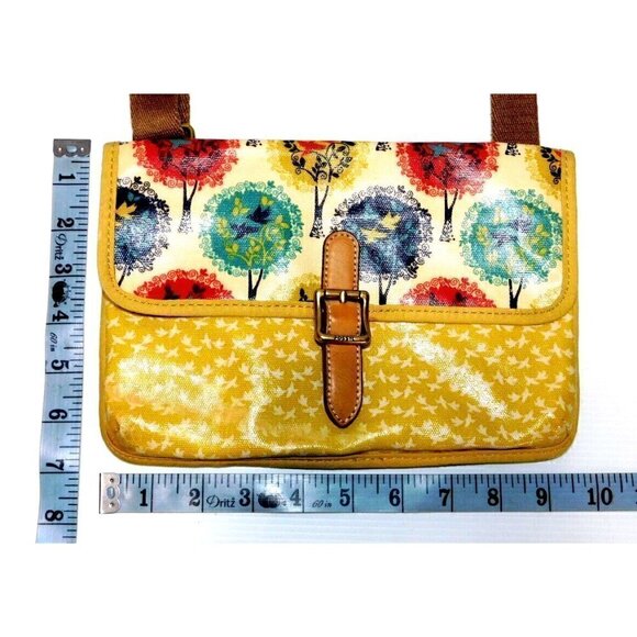 FOSSIL yellow multicolor shoulder bag, cross body, handbag, purse - Picture 6 of 8